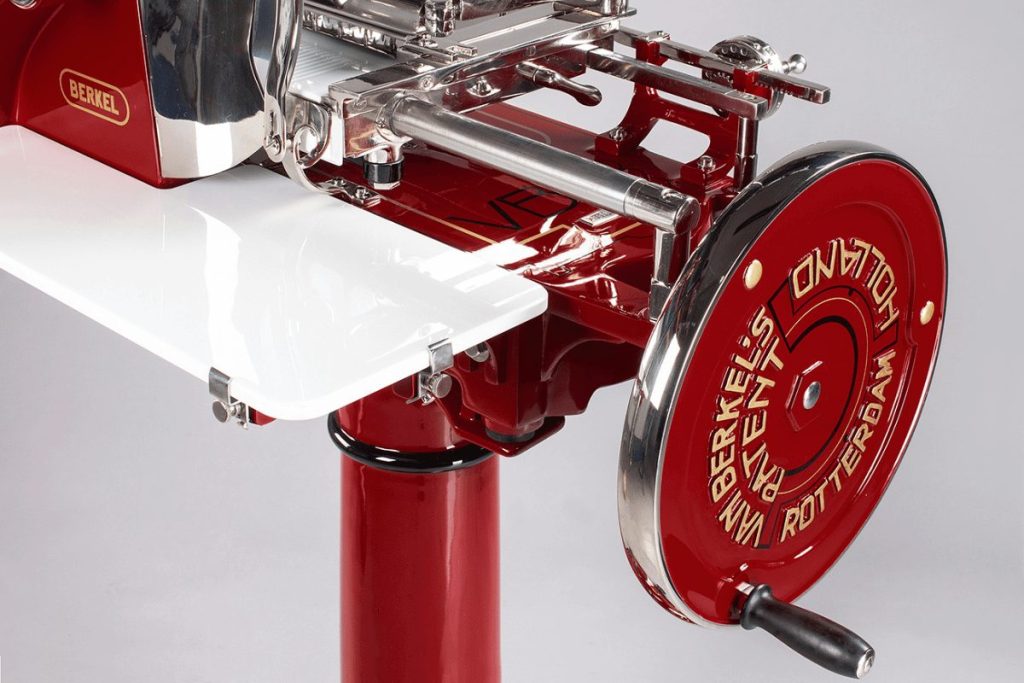 Vintage Berkel slicer Model 7 restored by Original Slicers, an icon of early 20th-century precision engineering.